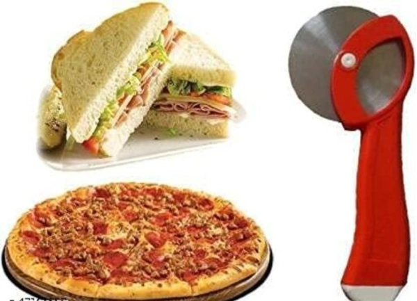 Best Quality  of Stainless Steel Pizza Cutter/ Slice Roller -  Free Size,  Stainless Steel,  Rolling,  Pack of1